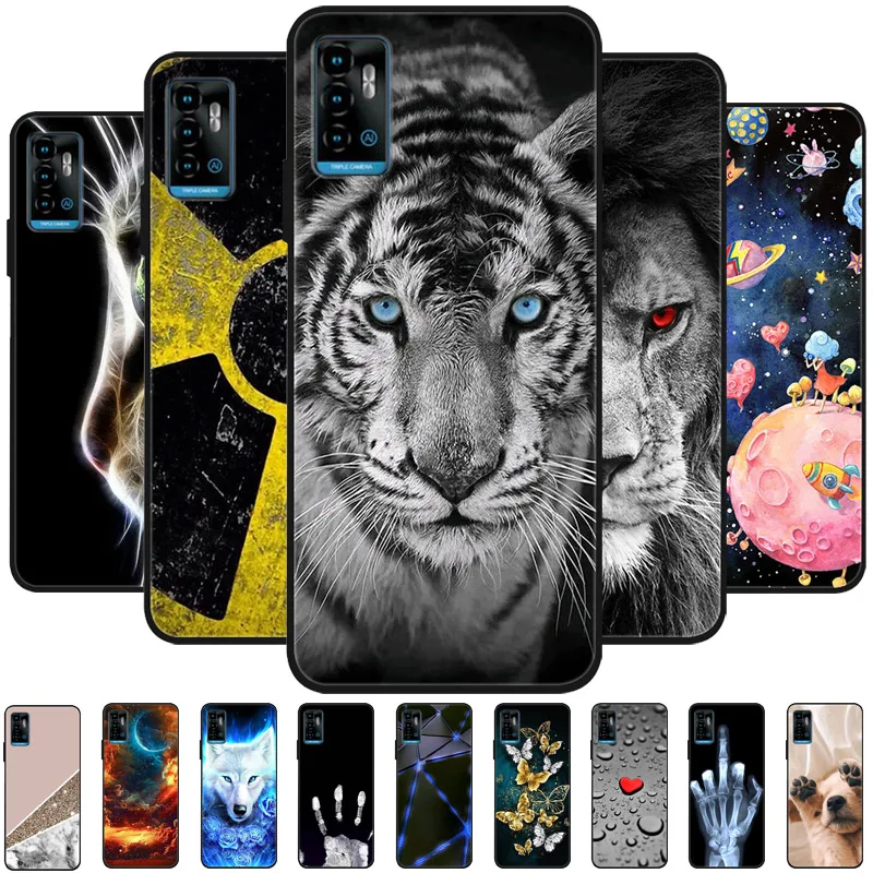 Case For ZTE A71 Coque A 71 Marble TPU Soft Silicone Funda Phone Case For ZTE Blade A71 a71 Shockproof Animals Cover Capa Bumper