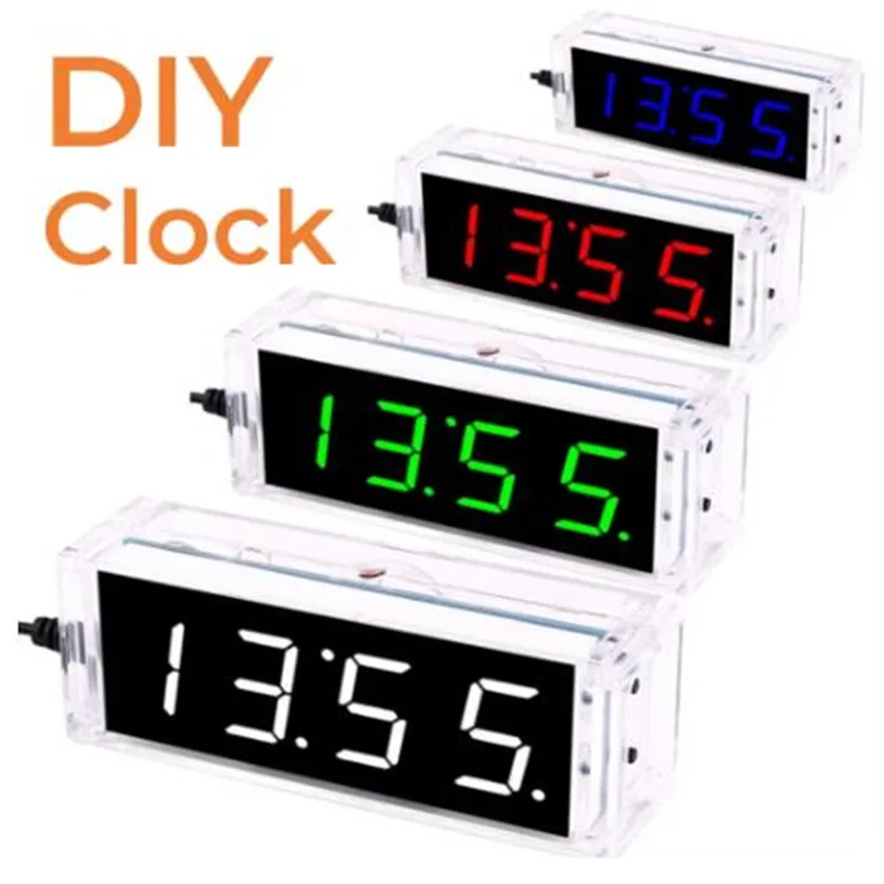 DIY Digital Clock Kit Display Date Week Temperature Alarm DS1302 Soldering Project Learning Practice Solder Diy Electronic Kit