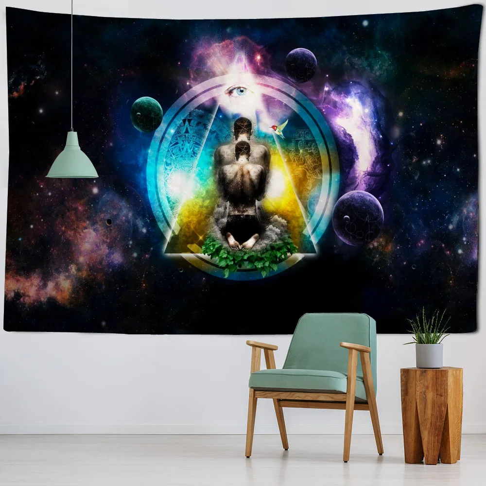 

Psychedelic Art Deco Tapestry Meditation Buddha Wall Hanging Boho Hippie Witchcraft Tapiz Home Wall Decor Blanket Yoga Mat