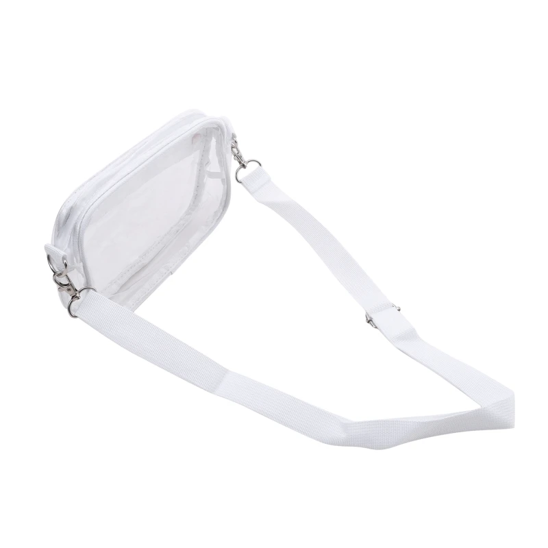 Klare Damen-Umhängetasche, Stadion, PVC, Konzert, transparente Geldbörse, einfache Umhängetasche mit Vordertasche, lässige Handtasche – Detail 7