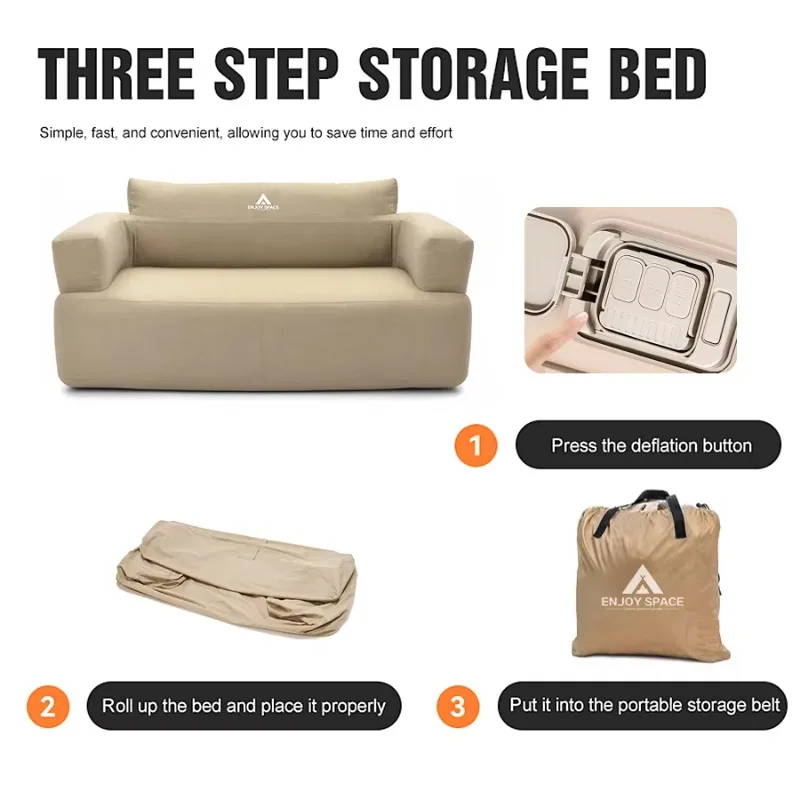 Easy Inflation Air Couch for Indoor and Outside Leisure Single Camping Sofa with Integrated Pump image 4