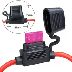 5 Pack Waterproof Inline Fuse Holder 12 Gauge Wire Cut Off Switch 12V 30A Fit Boat, Electric Automotive, Car, Marine, SUV