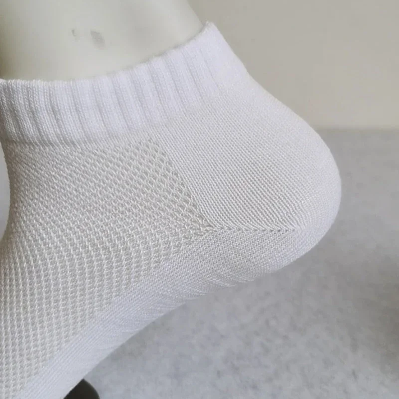 1/6 Pairs بلون تنفس شبكة الجوارب لربيع وصيف رقيقة أسود أبيض رمادي فاتح الفم منخفضة قطع المتاح قارب جورب #5