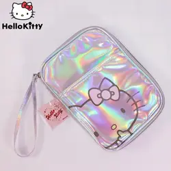 Sanrio Hello Kitty portafogli Laser donna New Fashion Cartoon borsa per carte d'identità impermeabile Kawaii Girl Storage Bag Y2k Sweet Cute Handbag