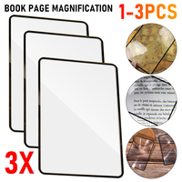 Magnifying glass light A5 Full Page Large Sheet Magnifier Magnifying Glass Book Page Magnification 3X Ultra-thin Magnifier Loupe