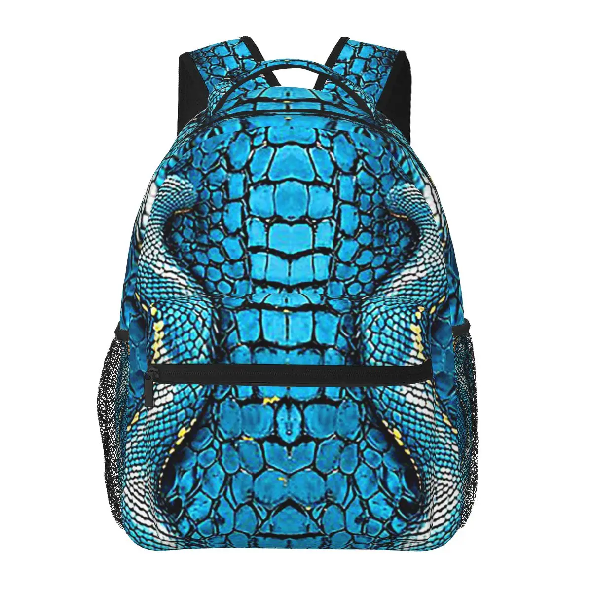 Snake Skin Blue Snake Serpent Animal Print Viper Backpacks Boys Girls Bookbag Children School Bags Kids Rucksack Shoulder Bag