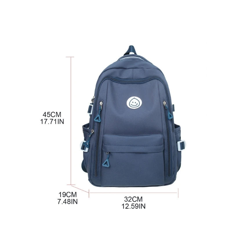 Mochila escolar informal nailon para hombre y mujer, morral escolar a para ordenador portátil, bolso libros para