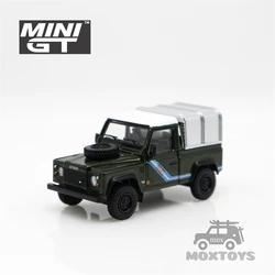 MINI GT 1:64 Land Rover Defender 90 Pickup Bronze Green Diecast Model Car