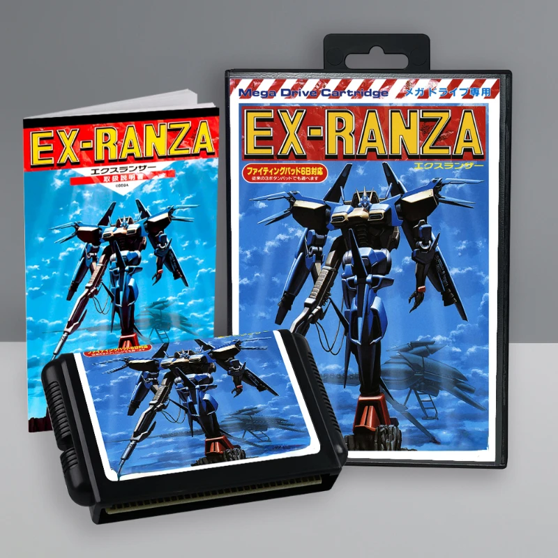 การ์ดเกม Ranger X 16 บิตพร้อมกล่องคู่มือสําหรับตลับคอนโซลวิดีโอเกม Sega Megadrive