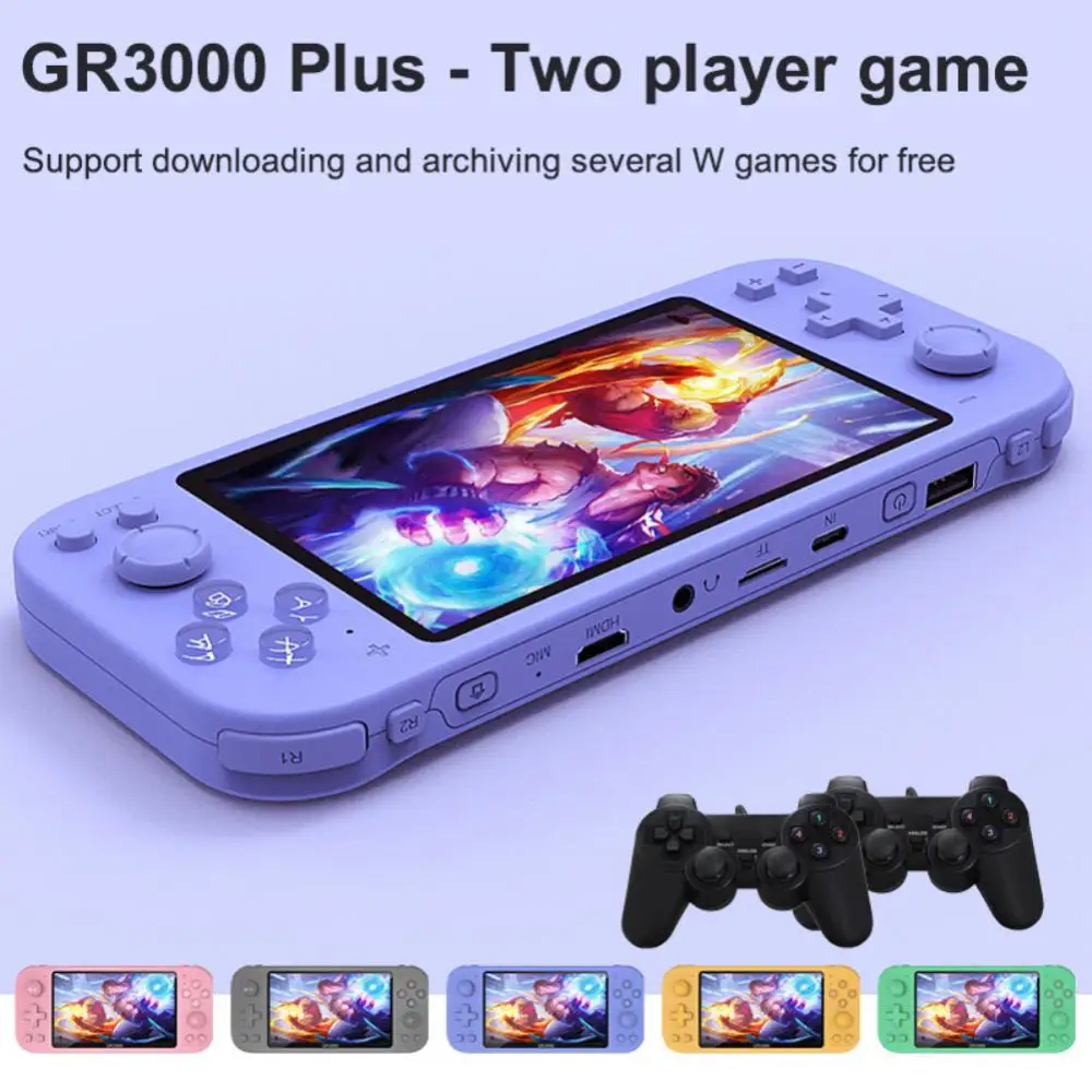 

Retro GR3000 Handheld Game Console 5.1inch Big Screen Support Two Players Video Game 10+ Simulators MultiFunction Game Player