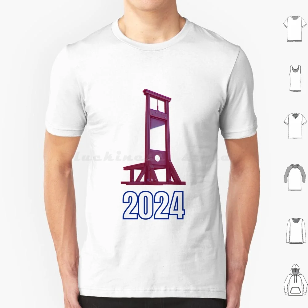 Revolution 2024 T Shirt Big Size 100% Cotton France Usa Patriotism Guillotine 2024