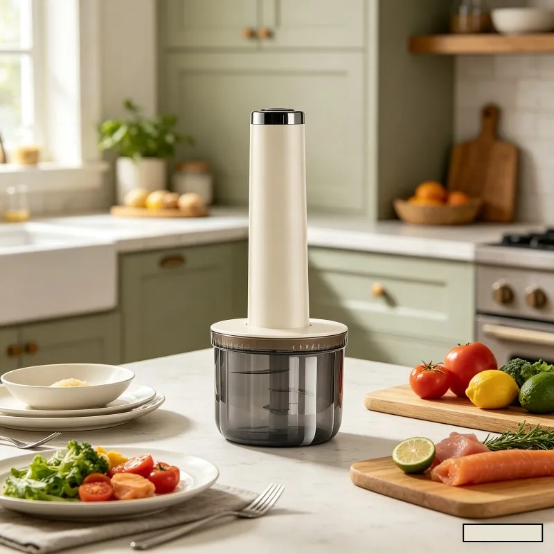 

B89B-Portable Wireless Meat Grinder 1L, Multi-Function Baby Food Processor, Quick Garlic Peeler