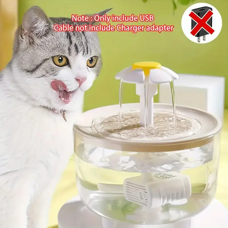 5V USB Powered Whisper-Quiet Automatic Pet Water Fountainfor Cats dog - Food-Grade Pp Material, Low Voltage Operation