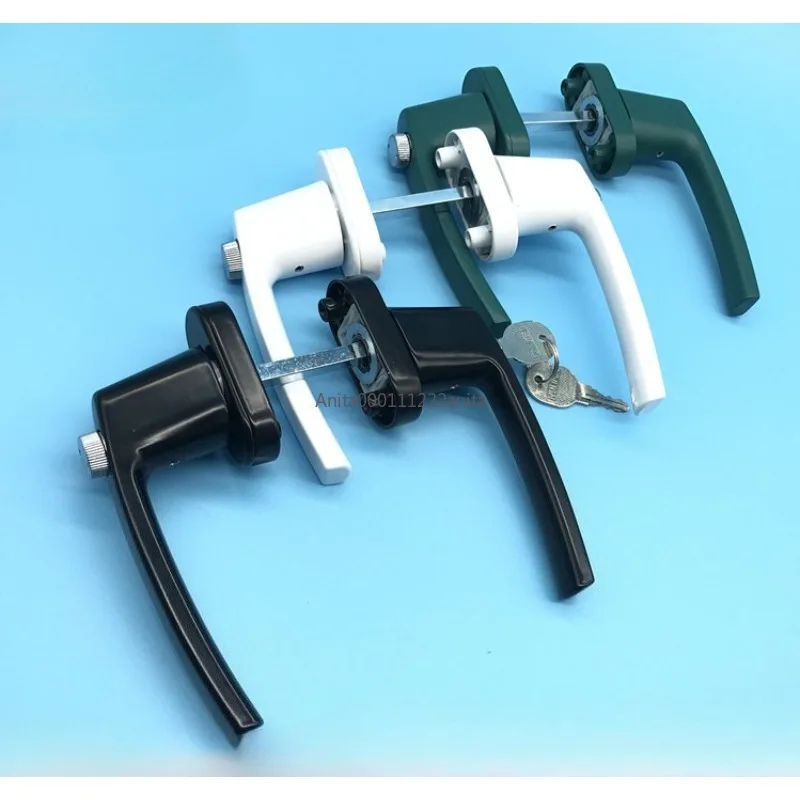 

1 шт., пластиковая стальная дверная ручка, твердый утолщенный дверной замок, двухсторонний замок с ключом и защитной дверной ручкой, замок