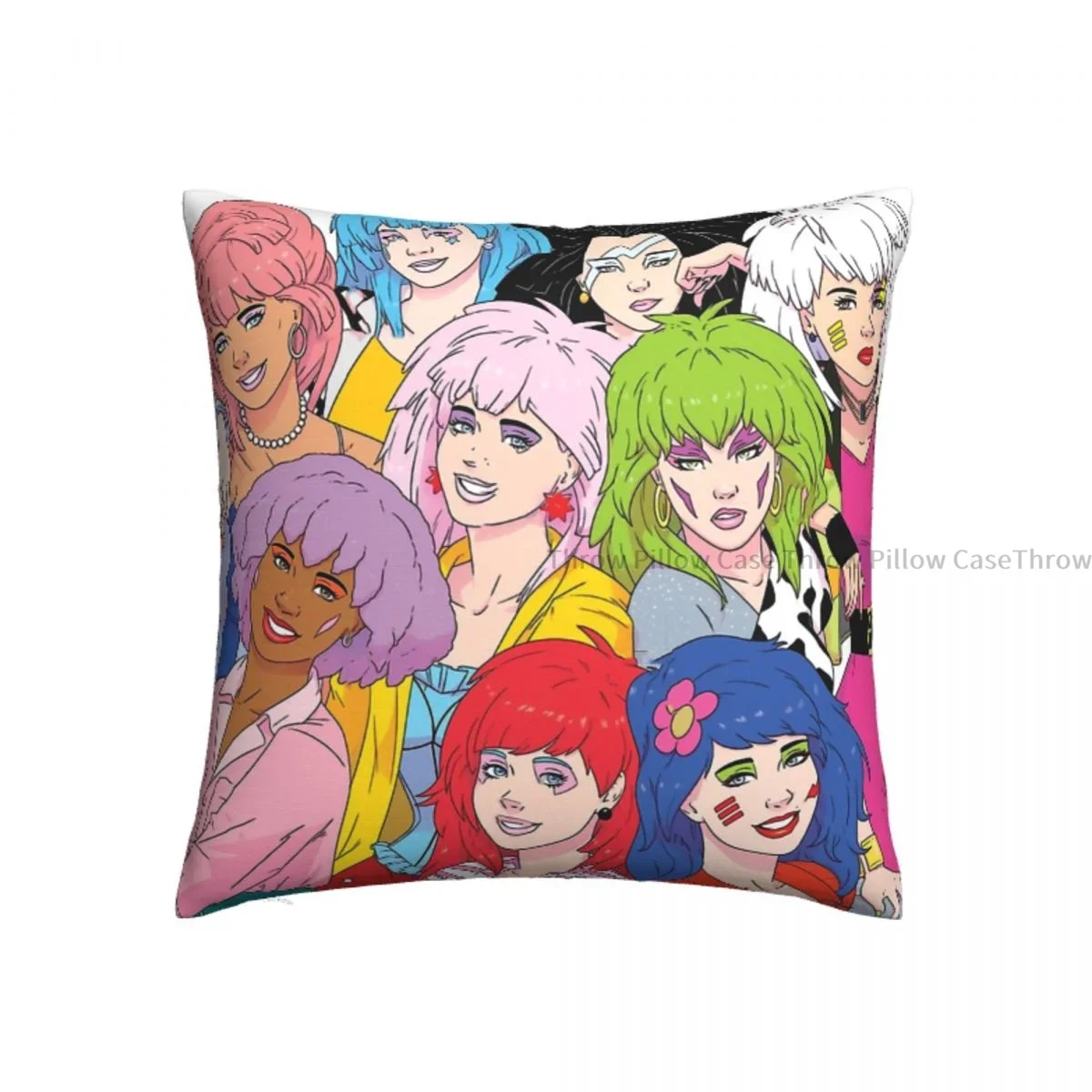 Pizzazz Girls Throw Pillow Case Jem and the Holograms Backpack Coussin Covers DIY Printed Soft Home Decor