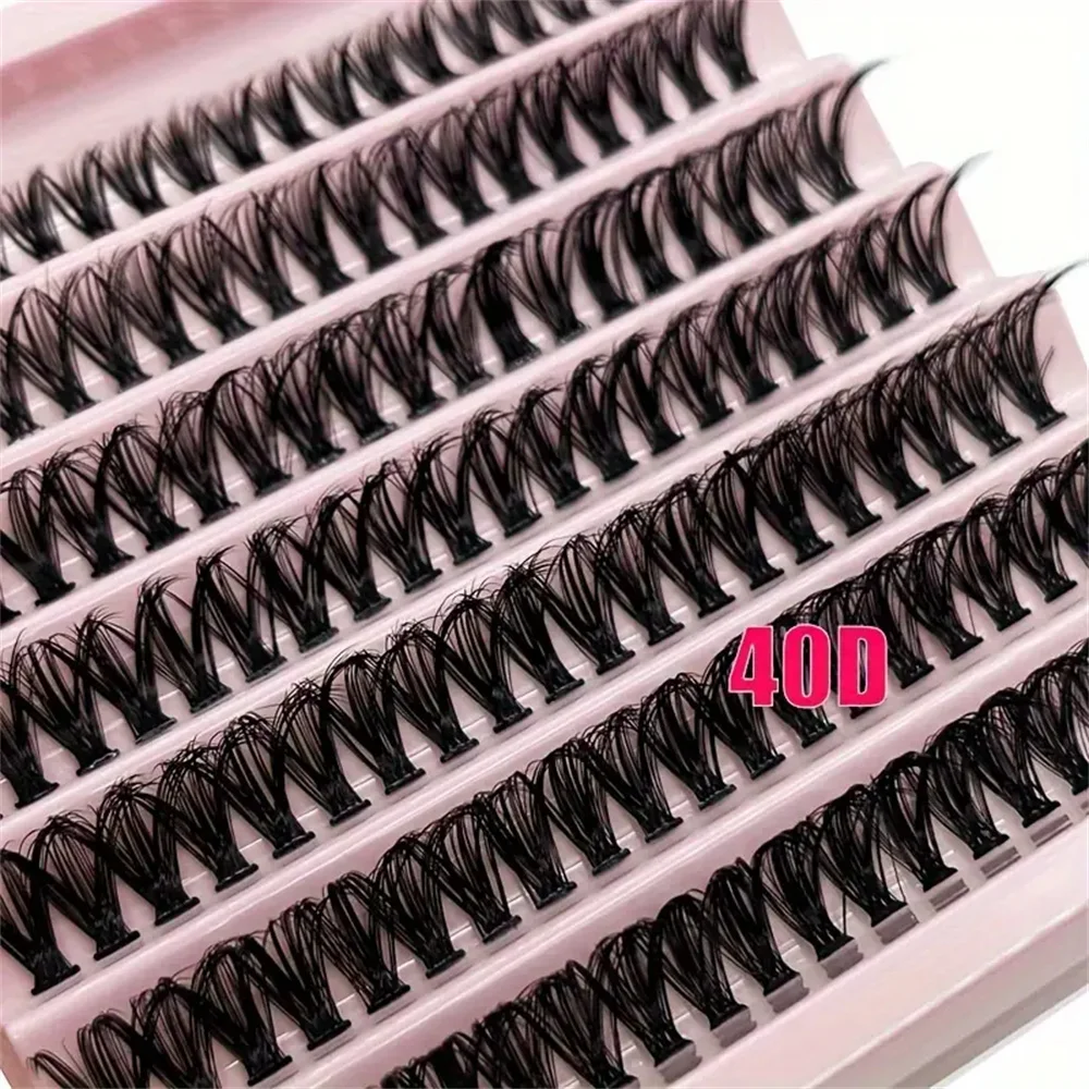 140 peças de clusters de cílios cílios aparência natural extensão de cílios finos 9-16mm d curling cílios postiços fofos reutilizáveis