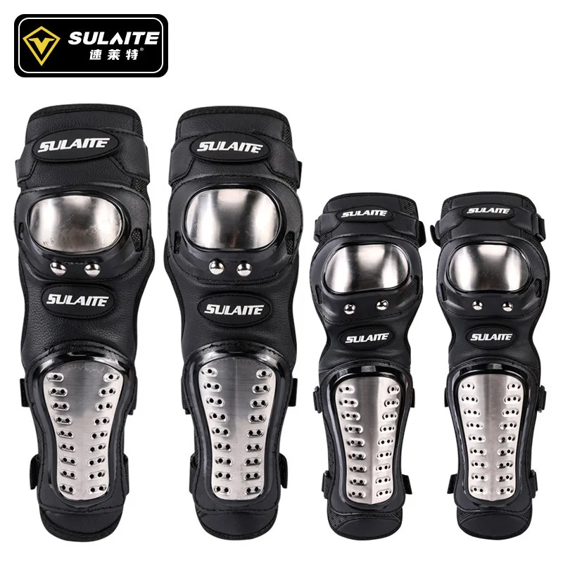 

Stainless Steel Motorcycle Knee and Elbow Protection, Off-road Motorcycle Riding Protection Racing Leg Protection Outdoor Sports