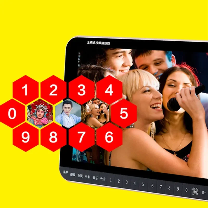 Портативный DVD-плеер, цифровой мультимедийный плеер, поддержка U-привода, устройство воспроизведения и карт, FM-радио/телевизор/динамик, 25-дюймовый HD, большой экран, MP3