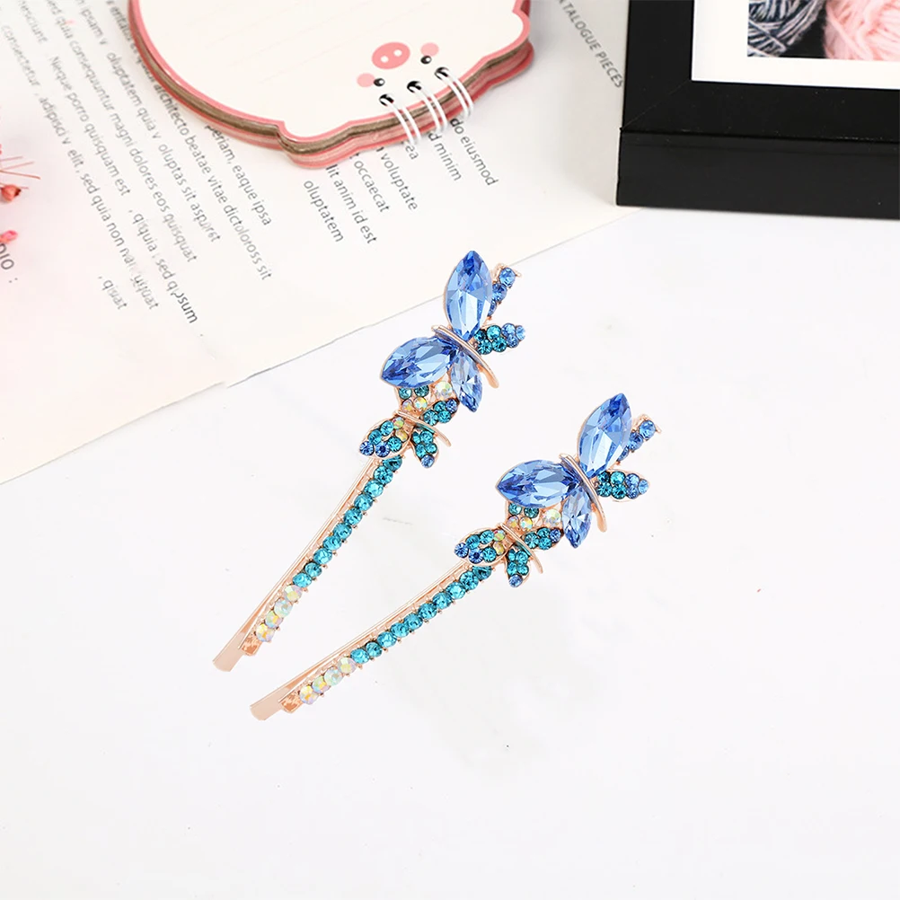 

Rhinestone Butterfly Clips Women's Festive Sparkling Accessories Party Masquerade Cosplay Christmas for Women
