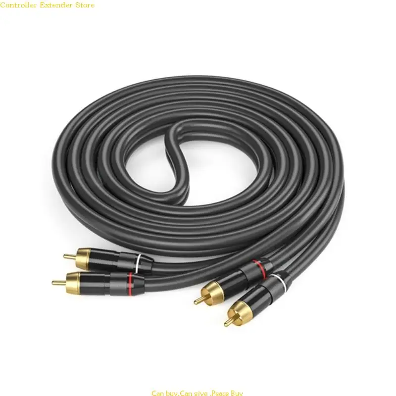 30cm-10m 2RCA Male to 2RCA Male Stereo Aux Cable Cord Gold Plated Connectors Wire for Home Theater VCD Players