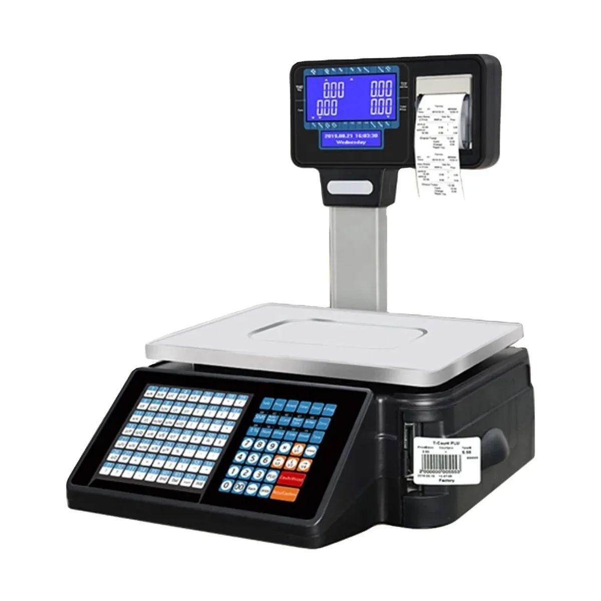 Retail Shop Label Scale Display Touch Screen For Weighing Fruit Meat Vegeatable 15kg