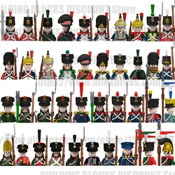 MOC Military Napoleonic Wars French Russian Figure Army Building Block Soldier Weapon Guns Sword Backpack Accessories Brick B137