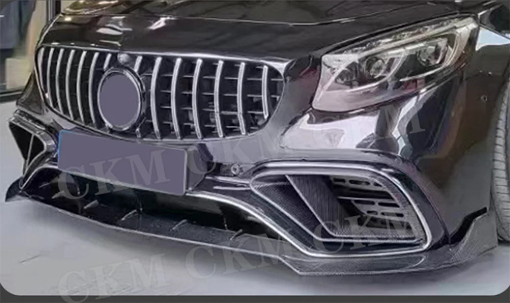 

Car Front Bumper Lip Spoiler Chin for Mercedes Benz S Class W217 C217 S63 65 AMG Coupe 2014-2019 Body Kits