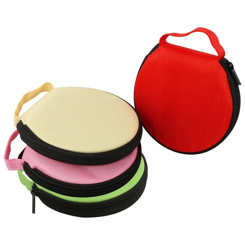 ortable CD DVD Case 20 Capacity Oxford Cloth Storage Bag Round Holder with Zipper for Home Car CD Box Bag