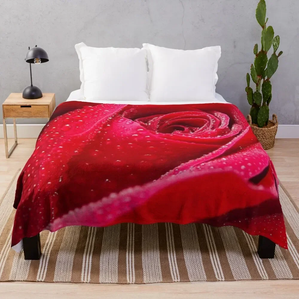 Wet Rose Throw Blanket Heavy Decorative Sofa manga Bed covers Blankets