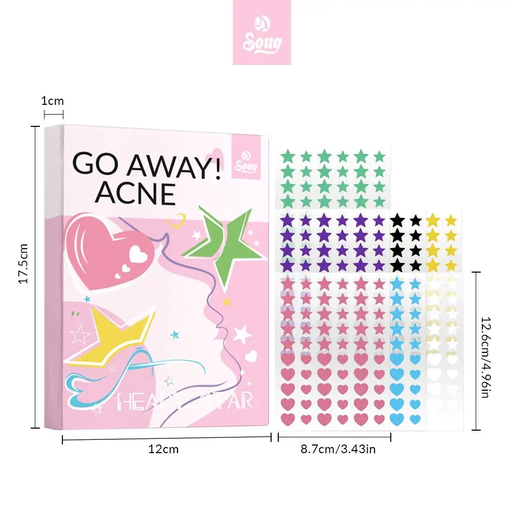 SOUG 420 個にきびにきびパッチカラフルな目に見えないケアステッカースターメイク落としフェイススポット美容ツールにきびコンシーラー