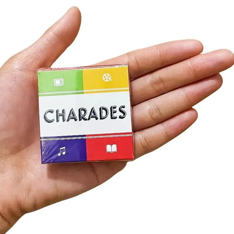 50 Cards Charades Game Portable Camping and Holiday Games for Adults and Family After Dinner Amusements Truth Or Dare Board Game