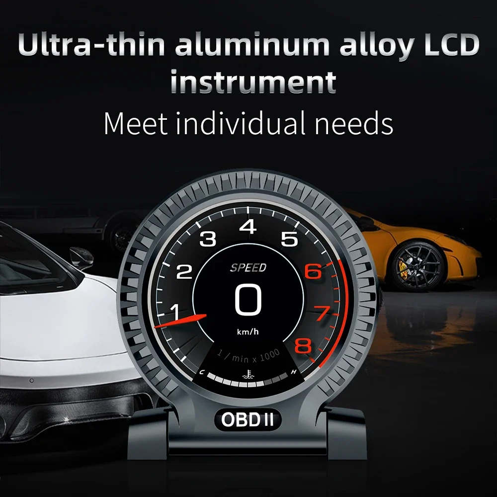 F10 OBD2 Head Up Display for Car Speedometer with Engine RPM Security Alarm Auto HUD Driving Computer Car Electronic Accessories