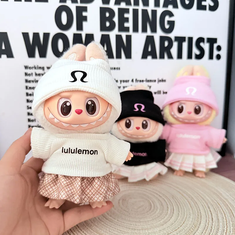 

For Labubu'S Clothes Striped sweater outfit Match with hat pendant Can match according to your preferences Labubu Accessories