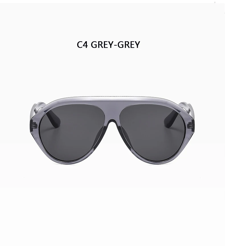 Piloten-Sonnenbrille mit großem Rahmen, Unisex, Übergröße, modische braune Sonnenbrille, Markendesign, Winterbrille – Detail 21