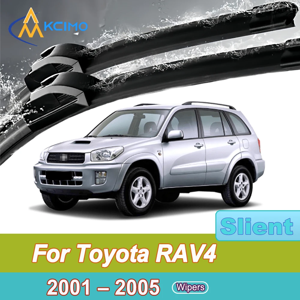

2 Pack Silent Beam Wiper Blades For Toyota RAV4 XA20 2001-2005 Noiseless All-Weather Design Windshield Rain Brush Accessories