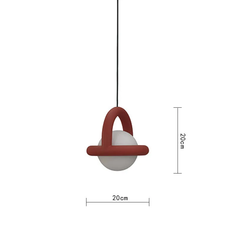 Nieuwe stijl LED-hanglampen acryl bal zwart wit groen rood geel metaal G4 lamp voor eetkamer keuken slaapkamer kantoor