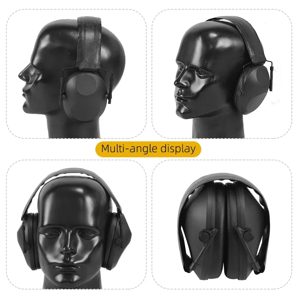 Tactical Passive Shooting Earmuffs Noise Reduction Hearing Protection Ear Plugs Soundproof Ear Defenders for Hunting Airsoft CS