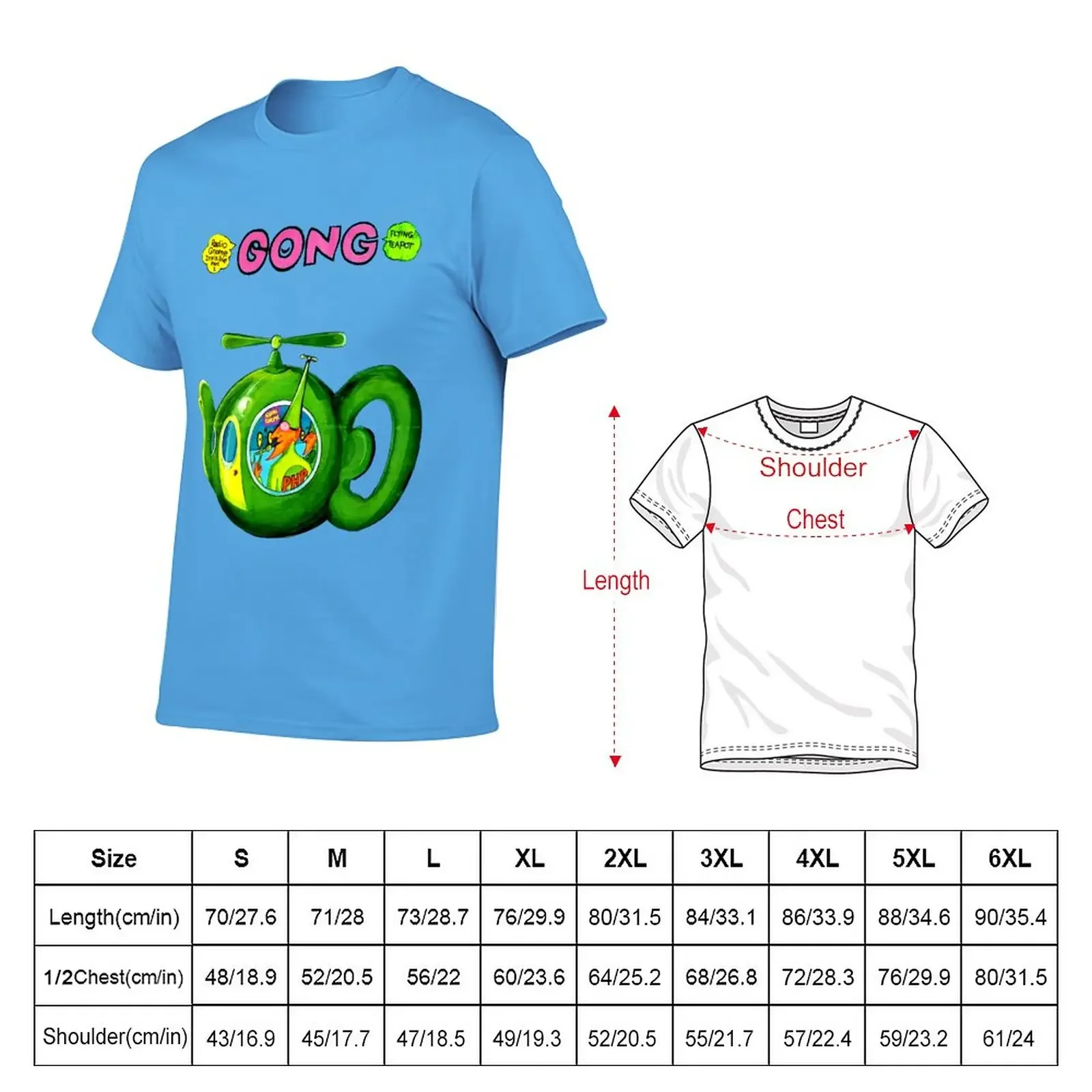 New Gong Flying Teapot T-Shirt kawaii clothes plus size tops graphic t shirts tees mens plain t shirts