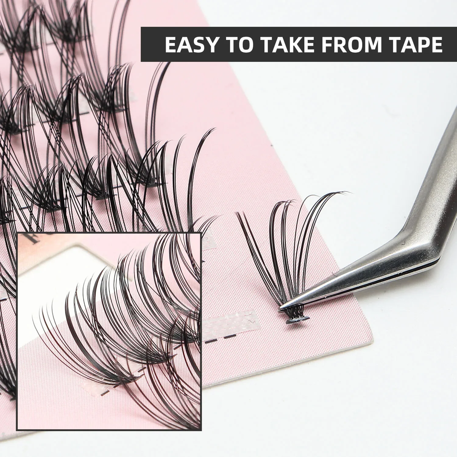 Hoge kwaliteit 100 knopen 10D/20D Zwart 8/10/12/14/16mm Nertsen Wimper Extension Kunstmatige Wimper Fake Valse Wimper Wimpers