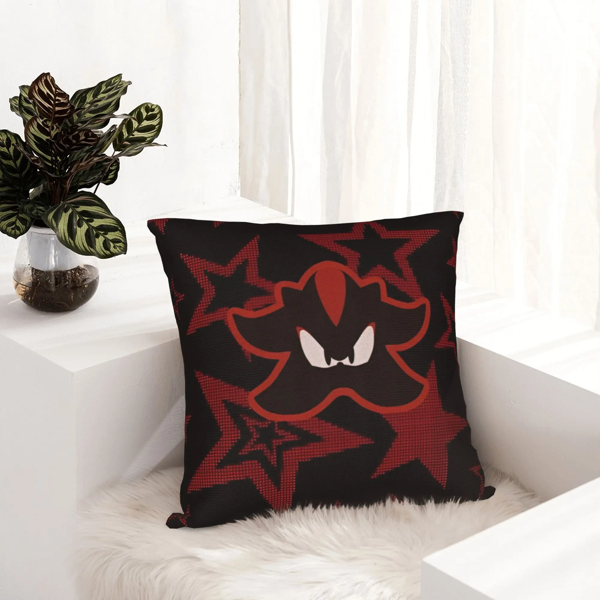 Shadow The Hedgehogs Pillowcase Soft Cushion Cover Gift Cartoon Throw Pillow Case Cover Home Square
