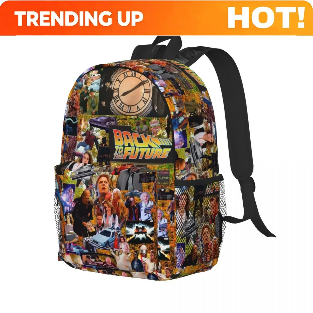 Custom Bag Back To The Future Backpack Student Boys Girls BookBag Children School Bag Laptop Shoulder Bags For Men Women