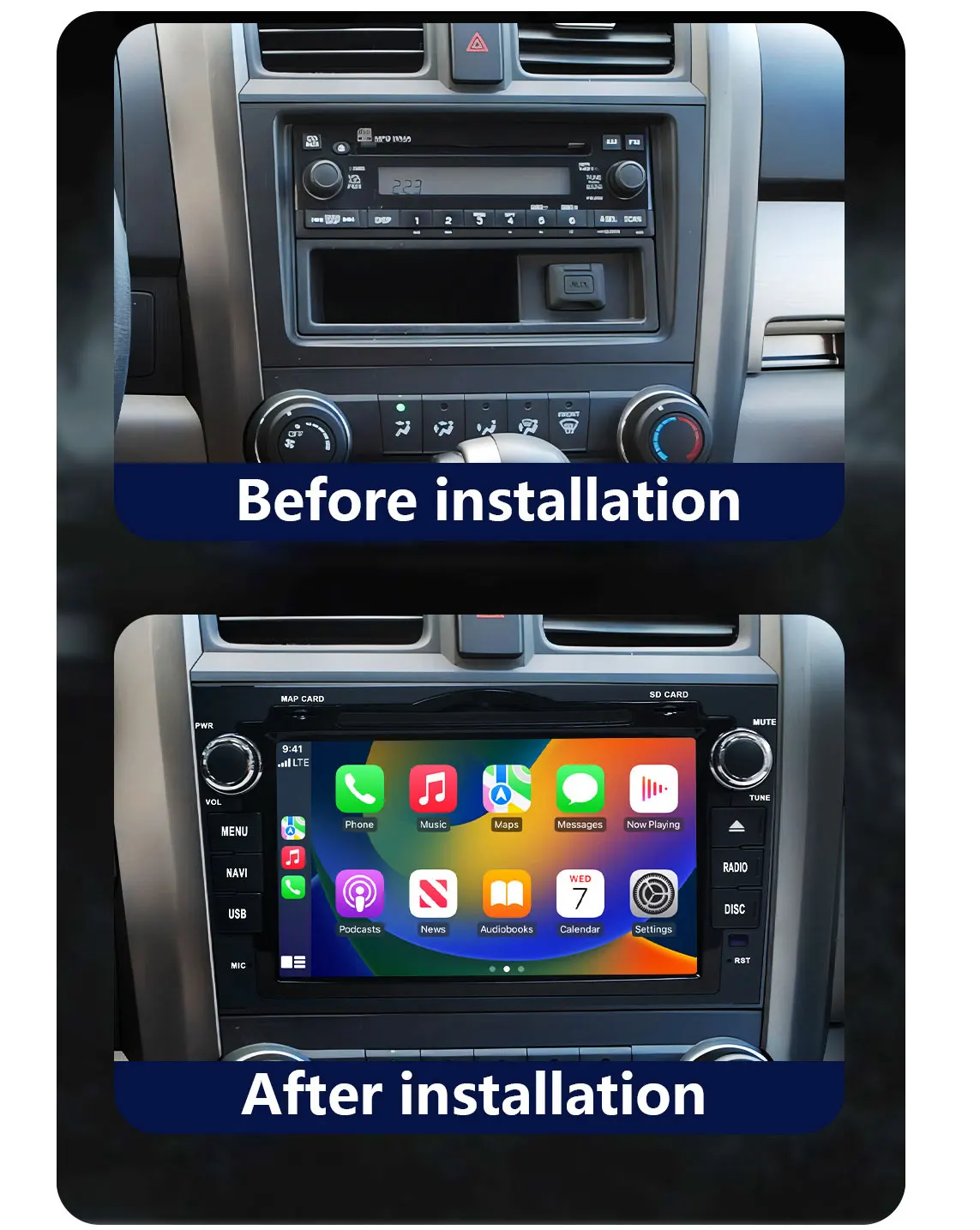 CHSTEK 4G Android Carplay For Honda CR-V 3 RE CRV 2006-2012 WIFI GPS Auto Upgrade Models Multimedia Handsfree Swap Fit Exchange