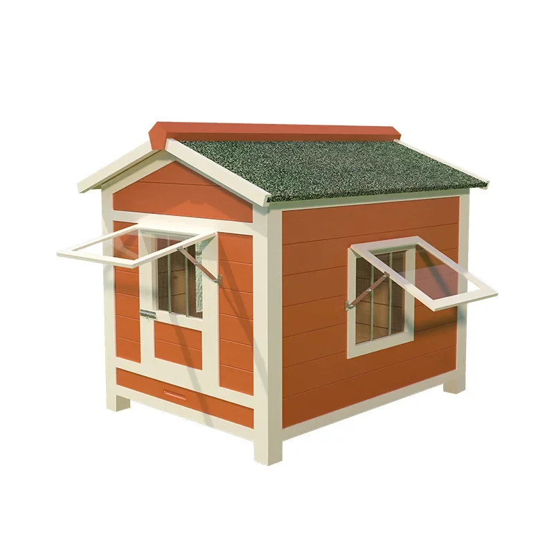 

Outdoor dog cage luxury villa solid wood dog house family dog house outdoor wooden kennel cat house pet wholesale