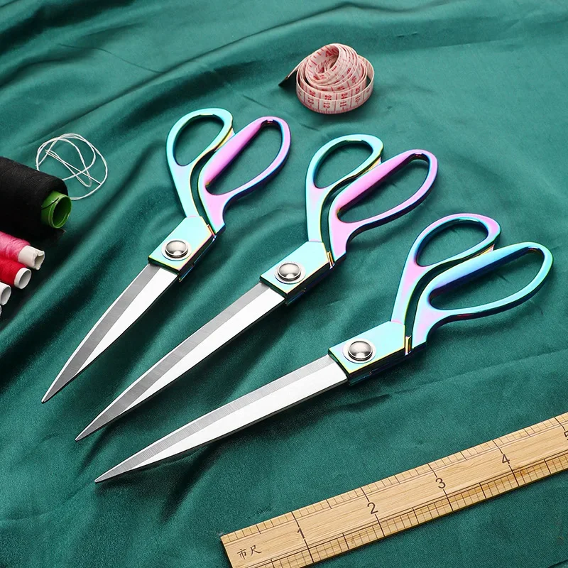 Professional Sewing Scissors Stainless Steel Tailor Scissors 8/9/10inch Fabric Cloth Cutter Diy Sewing Tools and Accessories 가위