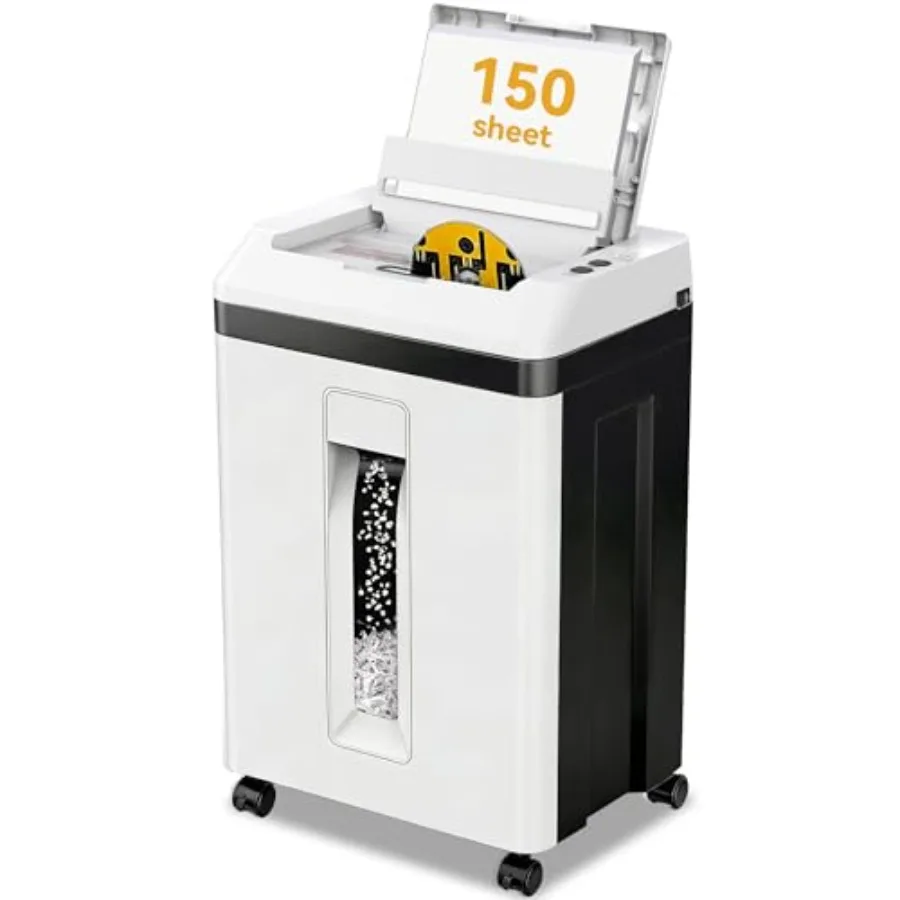 

Уничтожитель документов на 150 листов, сверхмощный, микрорезка, для CD/карт, P5, ультравысокая степень защиты, 60 минут непрерывной работы, для дома и офиса, 5.3 галлона