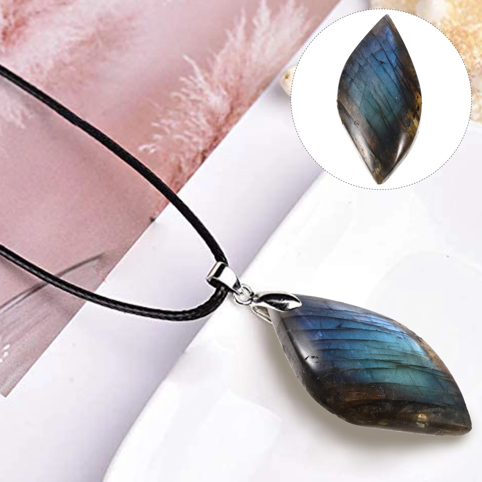 

Natural Labradorite Polished Loose Gemstones Smooth Surface Bright Colors Jewelry Making Supplies Stones for DIY Charms Bulk