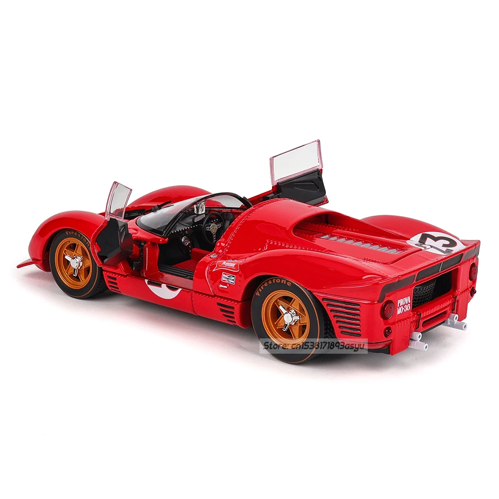 Bburago 1:24 페라리 330 P4 DAYTONA 1967 레이싱 스타일 합금 럭셔리 차량 다이캐스트 자동차 모델 장난감 컬렉션 선물