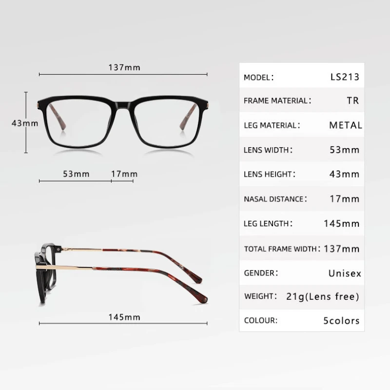 SZTZX موضة جديدة إطار مربع مكافحة الضوء الأزرق الرجال نظارات للقراءة الرجال النساء قصر النظر وصفة طبية بصرية نظارات مخصصة