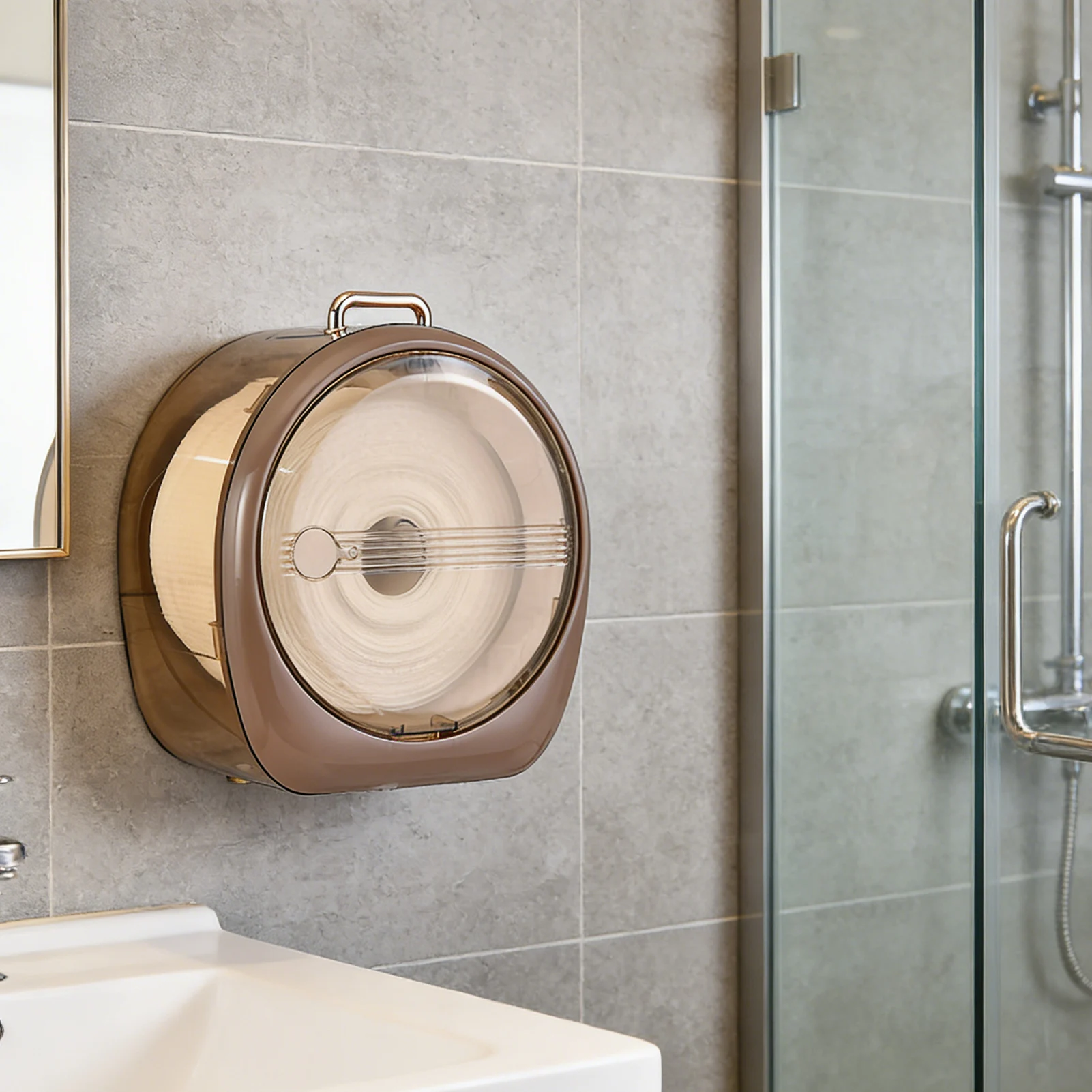 

Wall Mounted Tissue Box No Drill Waterproof For Bathroom Paper Towel Holders For Toilet Sink Facial Tissue Dispenser For Dorm