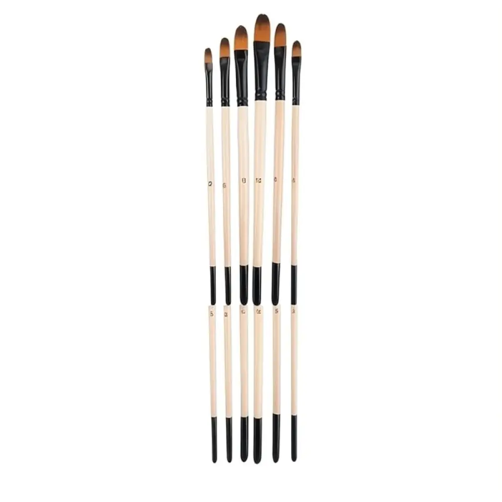 High Quality Nylon Hair Paint Brush Kit Wooden Handle Supplies For Professional Artist Oil Acrylic Watercolor Arts